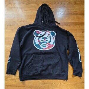 Independent Trading Big Jiggly Panda Japan Kanji Pullover Hoodie Black Size 3X